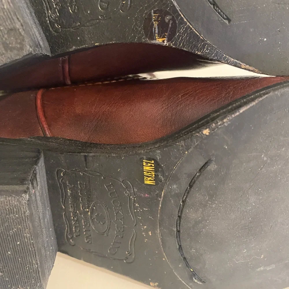 Lucky Brand Madonna Cordovan Leather Western Boots size 7.5
